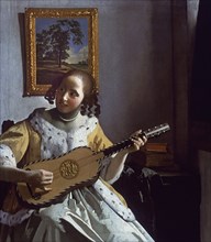 Vermeer, Femme jouant de la guitare