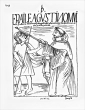 Poma de Ayala, Augustinian monk beating an Indian