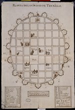 PLANTA DE LA CIUDAD DE TRUJILLO DEL PERU-1687-MYP 14-
SEVILLA, ARCHIVO INDIAS
SEVILLA