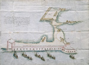 ANTONELLI B
FUERTE Y PUEBLO DE S JUAN DE ULUA-1590
SEVILLA, ARCHIVO INDIAS
SEVILLA