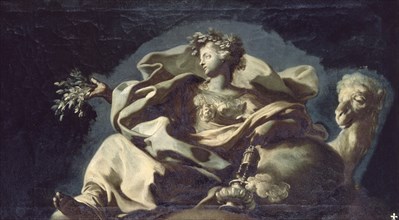 MURA FRANCESCO 1696/1784
ALEGORIA DE ASIA-1738-37X69 CM-OLEO-LIEN
MADRID, PALACIO