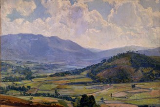 LLORENS FRANCISCO 1874-1948
EL VALLE DE PEIRO-OLEO 71 X 100 CMS-1919