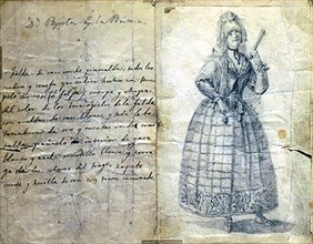 MADRAZO FEDERICO 1815/94
FIGURIN PARA LA ZARZUELA PAN Y TOROS-DOÑA PAQUITA
MADRID, MUSEO