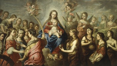 BOCANEGRA PEDRO 1638/89
VIRGEN ADORADA POR SANTOS
GRANADA, MUSEO BELLAS ARTES
GRANADA

This