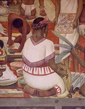 Rivera, Tlatelolco Market - Indian Woman Sewing