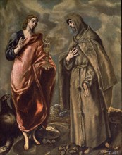 El Greco (studio of), St. John the Evangelist and St. Francis of Assisi