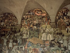 RIVERA DIEGO 1886/1957
ESCALERA PRINCIPAL - PINTURAS MURALES DE HISTORIA DE MEXICO
MEXICO DF,