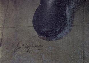 Zurbaran, Brother Fernando y Añez is Rejecting the Toledan Mitre (detail of the signature)