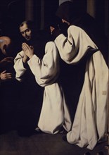 Zurbaran, Sacristy - Farewell of Father John of Carrion (detail of the brothers)