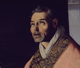 Zurbaran, Sacristy - Mass of Father Cabañuelas (detail of the father's face)
