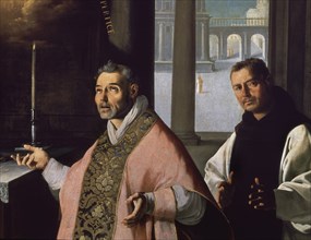 Zurbaran, Sacristy - Mass of Father Cabañuelas (detail of brother and father)