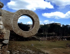 Stone ring from a Mayan ballgame court