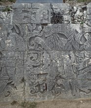 Reliefs of ball players