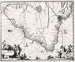 GRABADO - MAPA DE BRASIL - S XVII
MADRID, BIBLIOTECA NACIONAL H AMERICA
MADRID