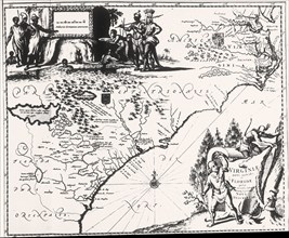 GRABADO-MAPA DE VIRGINIA Y PARTE DE FLORIDA-USA-S XVII
MADRID, BIBLIOTECA NACIONAL H