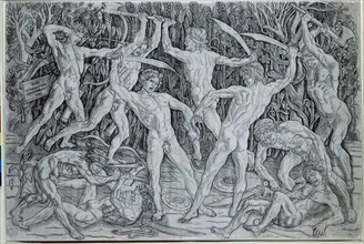 POLLAIOLO ANTONIO DE
COMBATE DE HOMBRES DESNUDOS-DIBUJO
PARIS, MUSEO LOUVRE-INTERIOR
FRANCIA