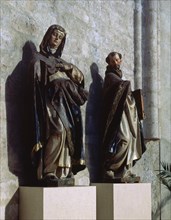 FERNANDEZ GREGORIO 1576/1636
STA CATALINA DE SIENA Y SAN VICENTE FERRER - S XVII- BARROCO-TALLA