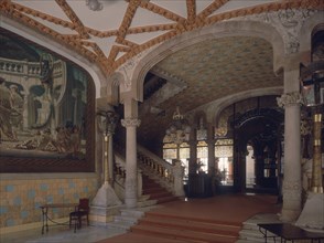 DOMENECH Y MONTANER LLUIS
HALL DE ENTRADA - DECORACION MODERNISTA -
BARCELONA, PALACIO DE LA