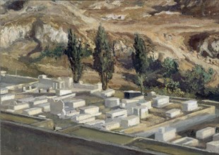 QUINTERO DANIEL 1949/
"TRES CIPRESES-JERUSALEM" TECNICA MIXTA 18,5X25,5 CM
MADRID, COLECCION