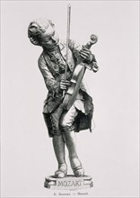 Mozart as a child playing violin