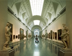 Vue d'une galerie dans le Prado