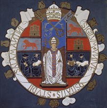 PINTURA-ESCUDO EMBLEMATICO DE LA UNIVERSIDAD SALMANTINA-
SALAMANCA,