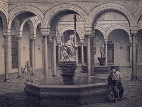 DONON JULIO
LITOGRAFIA-PATIO DEL HOSPITAL DE LA CARIDAD DE SEVILLA 1856
MADRID, LIBRERIA LUIS