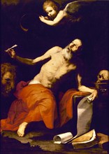 RIBERA JOSE DE 1591/1652
SAN JERONIMO Y EL ANGEL-1626-(DET ANGEL Nº 138023)1,85x1,33M
SAN