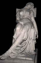 CAMPENY DAMIAN 1771/1855
I-ESCULTURA EN MARMOL-LUCRECIA MORIBUNDA- (DAMA ROMANA DE 510