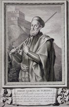 I-DIEGO GARCIA PAREDES (1506-1563) - CONQUISTADOR ESPAÑOL - GRABADO
MADRID, CALCOGRAFIA