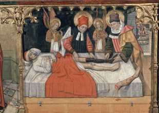 HUGUET JAIME 1414/1492
RETABLO S ABDON Y SENEN-DET OPERACION EMPALME PIERNA DE ETIOPE
TARRASA,