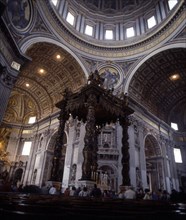 BERNINI GIAN LORENZO 1598/1680
INTERIOR-CRUCERO CON BALDAQUINO-S XVII-BARROCO
VATICANO, BASILICA