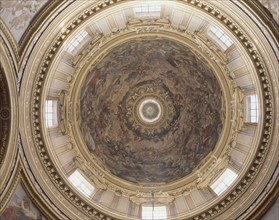 BORROMINI FRANCESCO 1599/1667
INTERIOR-CUPULA CON FRESCOS DE CIRO FERRI(ALUMNO DE CORTONA)-S