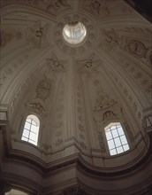 BORROMINI FRANCESCO 1599/1667
INTERIOR-ORATORIO VISTA PARCIAL DE LA CUPULA REMATADA EN UNA