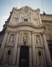 BORROMINI FRANCESCO 1599/1667
EXTERIOR-FACHADA-ACABADA EN 1685-TIPICO BARROCO ROMANO-
ROMA,