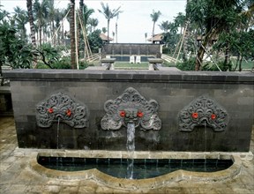 EXTERIOR-JARDINES-FUENTE-CHORROS EN FORMA DE CARA DE ANIMAL
BALI, HOTEL