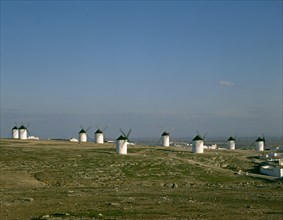 The windmills at Campo de Criptana in Spain