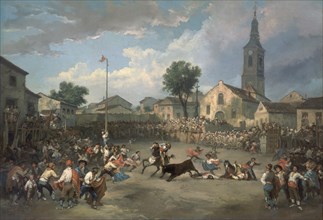 Lucas Velázquez, Grande corrida de taureaux et mât de cocagne