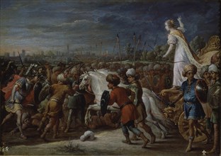 Teniers (the Younger), Armide Encouraging the Moors during the Battle