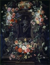 Van Thielen, Saint Philip in a Vaulted Niche Surrounding by Flowers