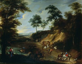 Jan Bruegel, dit de Velours1568/1625
CAMINO EN EL BOSQUE-L.0,63X0,81-NºPRADO 2029
Madrid, musée