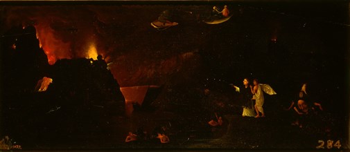 Bosch, An Angel taking a Soul trough the Regions of Hell