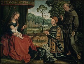 Van Orley, Vierge et l'enfant avec Hernan Gomez Davila et Saint François