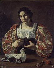 Cecco de Caravaggio, Femme avec une colombe