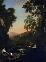 Van Swanevelt, Landscape with the sun in the West