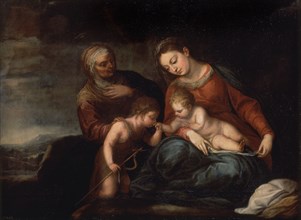Bocanegra, La vierge et l'enfant avec Saint Isabele et Saint Jean
