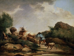 Loutherbourg, Landscape with livestock