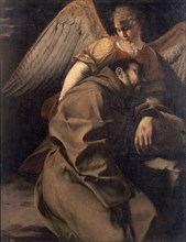Gentileschi, Saint Francis supported by an angel