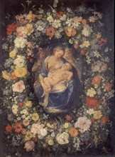 Procaccini, La Vierge et L'Enfant avec des anges dans une Guirlande
