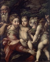 Parmigianino, The Holy Family with an angel